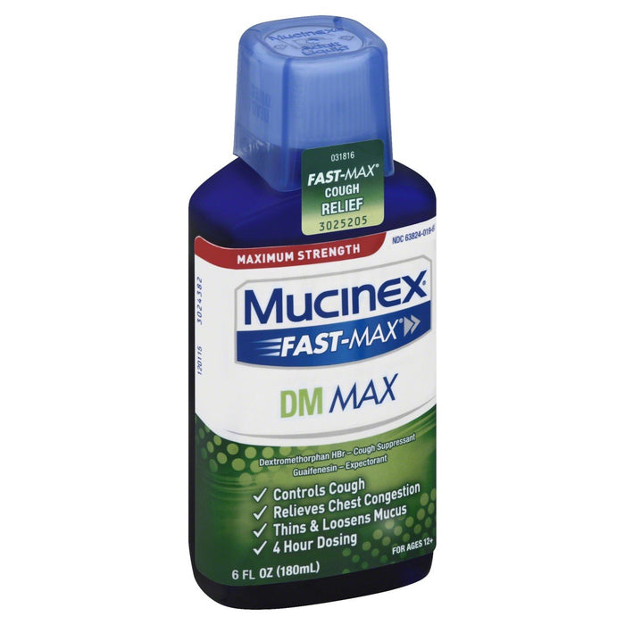 Mucinex Fast-Max DM, Max Strength, Cough Relief Liquid, 6 oz