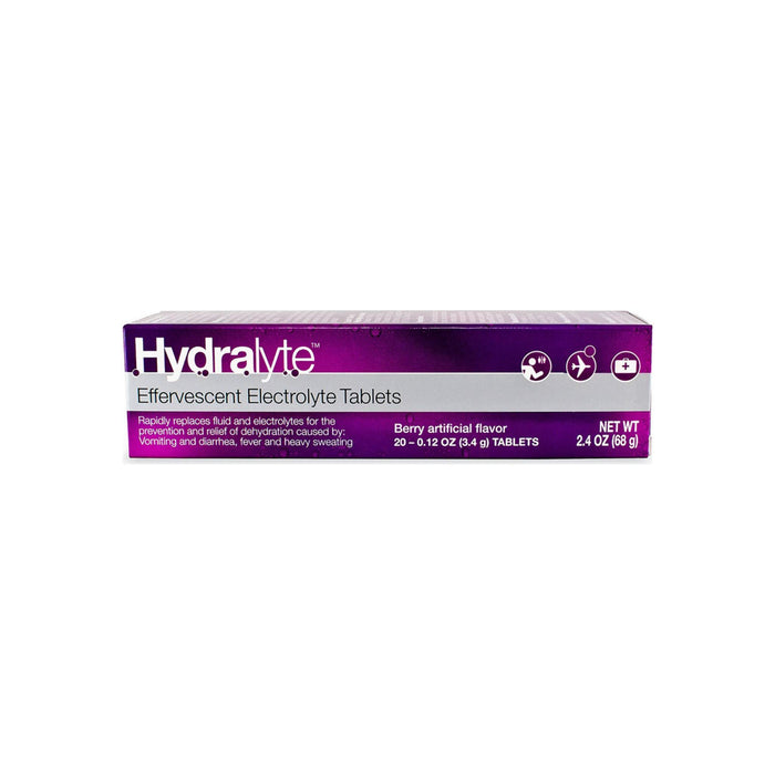 Hydralyte Effervescent Electrolyte Tablets, Berry 20 ea