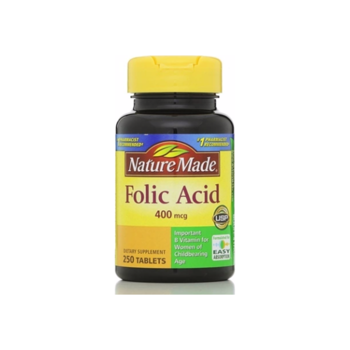 Nature Made Folic Acid 400 mcg Tablets 250 ea