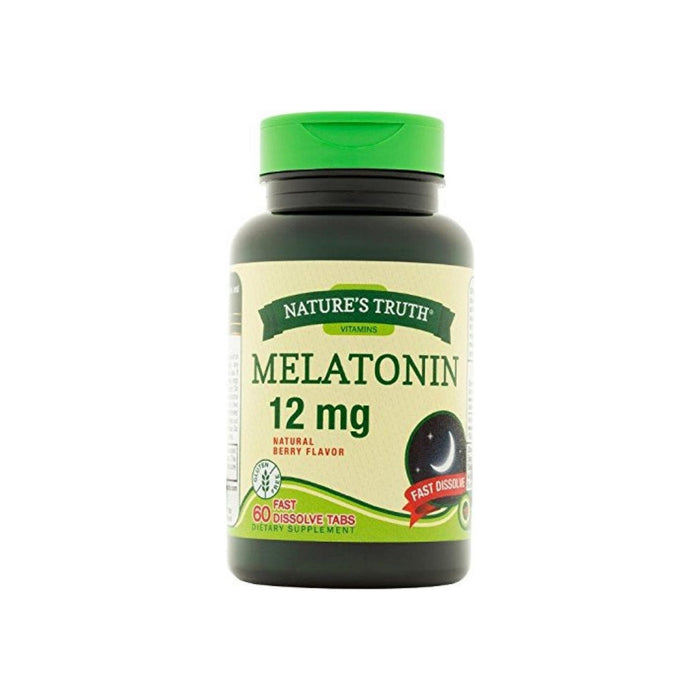 Nature's Truth Melatonin Fast Dissolve Tablets 12 mg, Natural Berry Flavor 60 ea