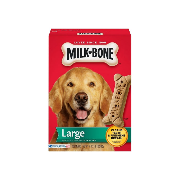 Milk-Bone Original Biscuits Dog Treats for Large Dogs 24 oz
