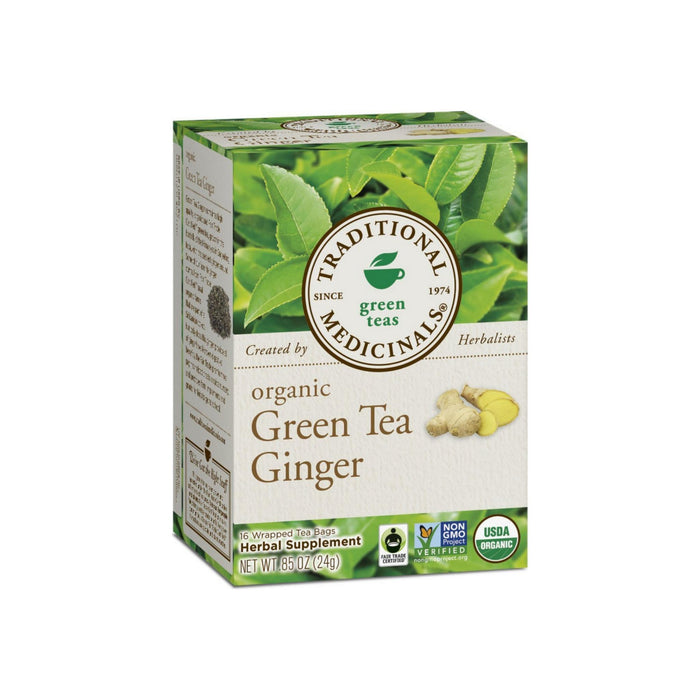 Traditional Medicinals Organic Tea, Green Tea Ginger 16 ea