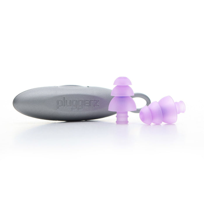 Pluggerz Uni-Fit Sleep Earplugs, Anti-Allergic Silicone, Unique Filter and Soft Grip - Over 100 uses, Includes 1 Set of Ear Plugs and Handy Pouch - BY COMFOOR