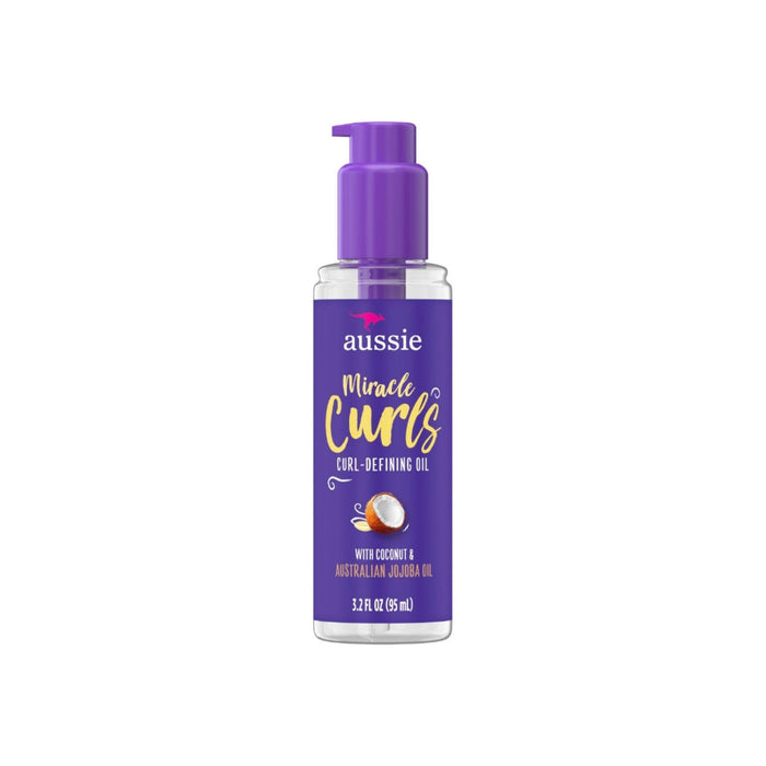Aussie Miracle Curls Defining Oil with Coconut & Jojoba Oil 3.2 oz