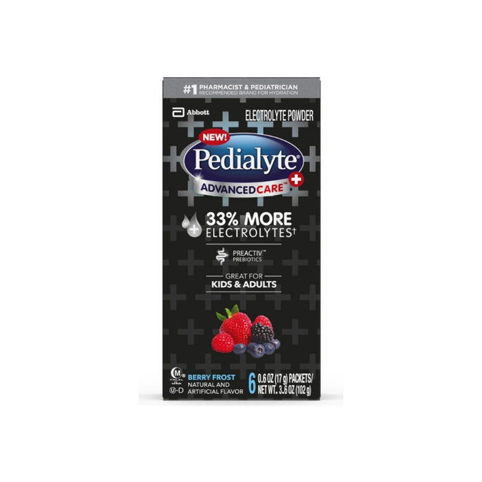 Pedialyte AdvancedCare Plus Powder Berry Frost, 6 ea