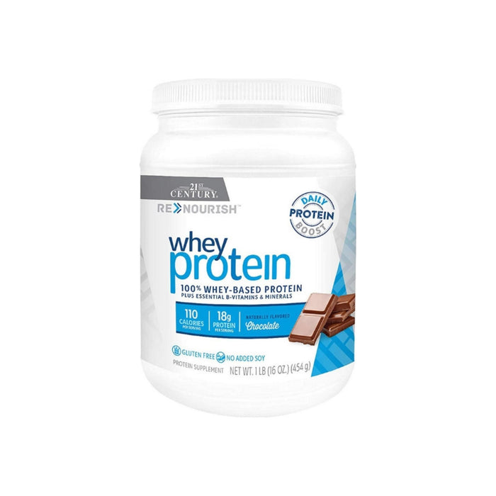 21st Century Renourish Wellness Whey Protein Powder, Chocolate, 16 oz