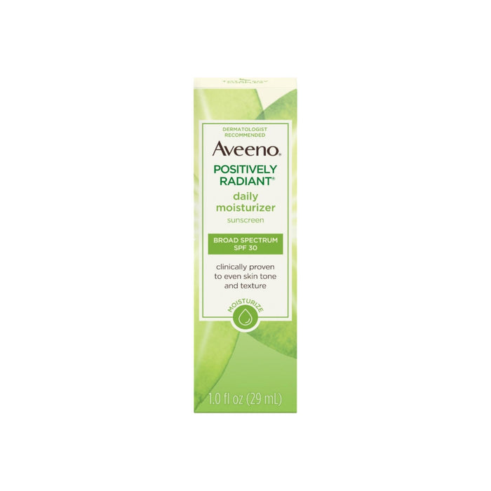 Aveeno Positively Radiant Daily Facial Moisturizer with Total Soy Complex and Broad Spectrum SPF 30 Sunscreen 1 oz