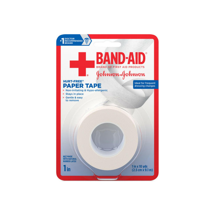 JOHNSON & JOHNSON BAND-AID First Aid Paper Tape 1 Inch X 10 Yards