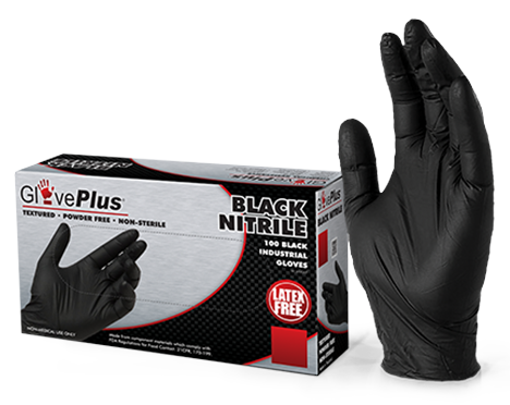 Nitrile Disposable industrial Gloves 100ct /Boxes BLACK