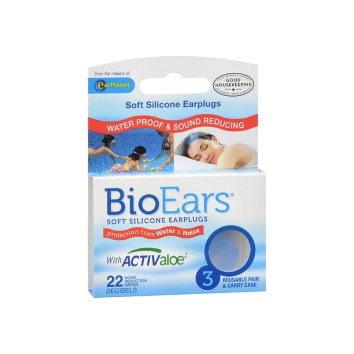 BioEars Soft Silicone Earplugs 3 Pairs