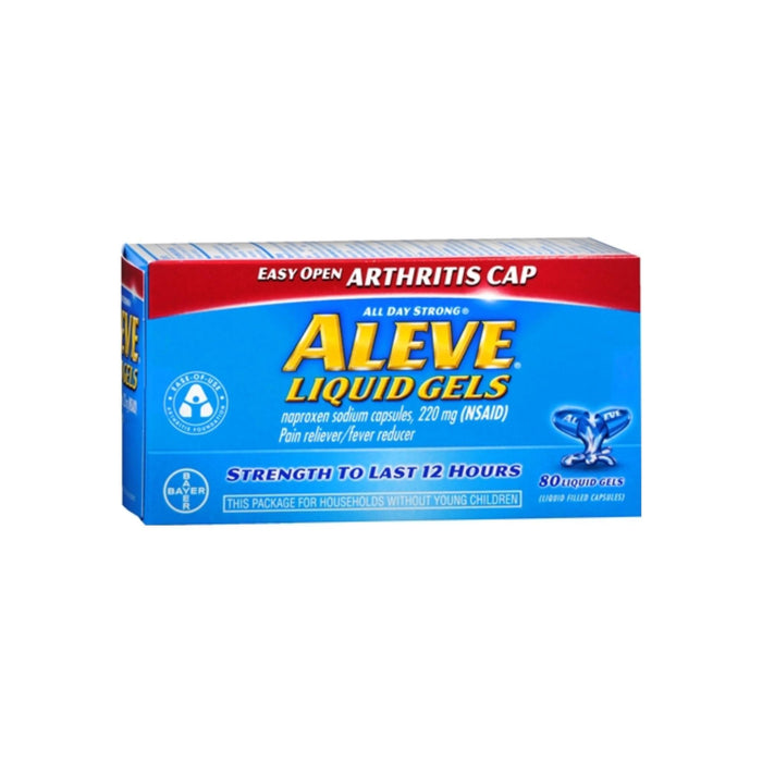 Aleve Liquid Gels Easy Open Arthritis Cap 80 Liquid Gels