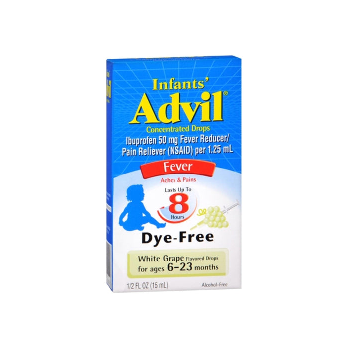 Advil Infants' Concentrated Drops White Grape Flavored Dye-Free 0.50 oz