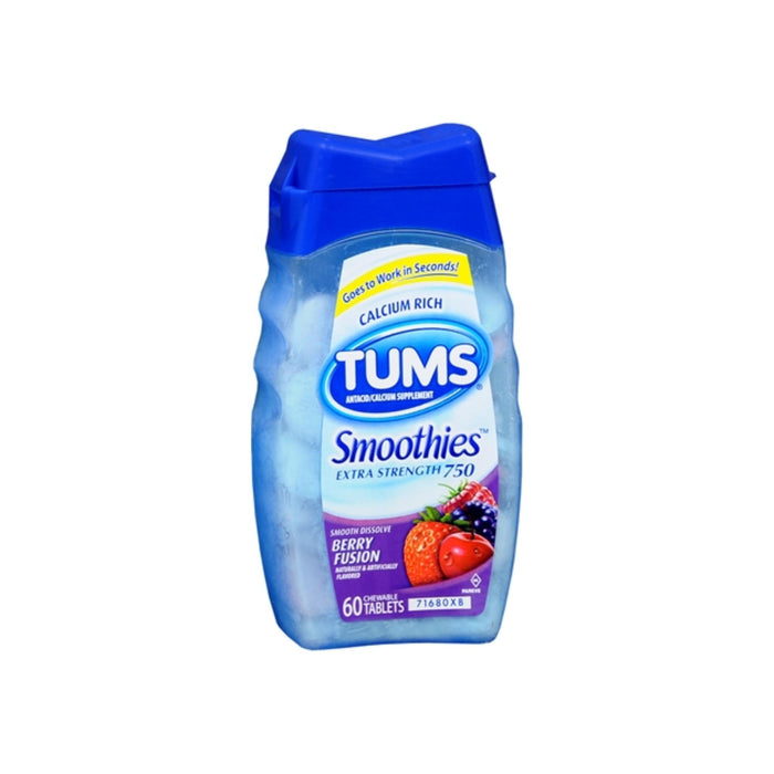 TUMS Smoothies Tablets Berry Fusion 60 Tablets