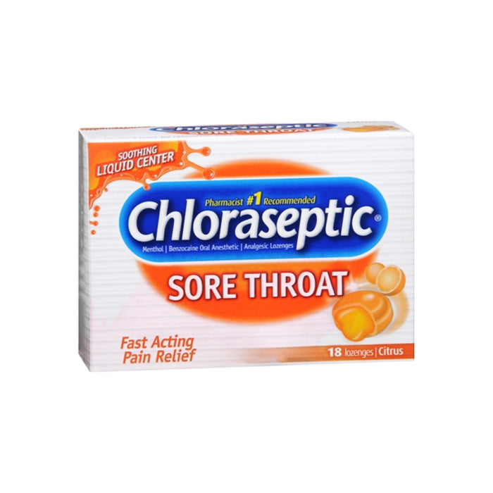 Chloraseptic Sore Throat Lozenges Citrus 18 Each