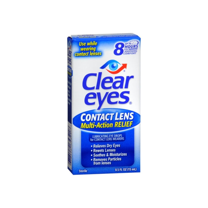 Clear Eyes Contact Lens Relief Soothing Eye Drops 0.50 oz