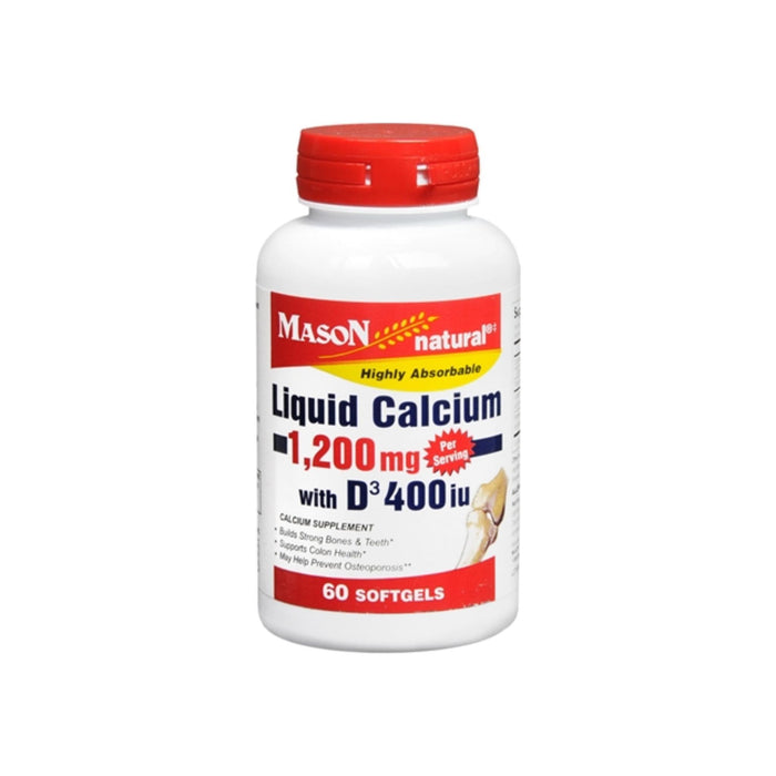 Mason Natural Liquid Calcium With Vitamin D Softgels 60 ea