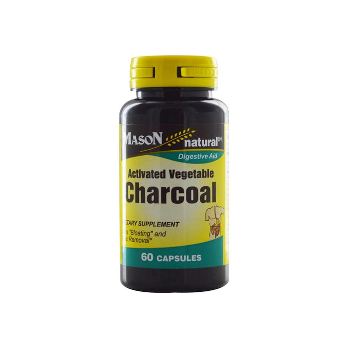 Mason Natural Activated Vegetable Charcoal Capsules 60 ea