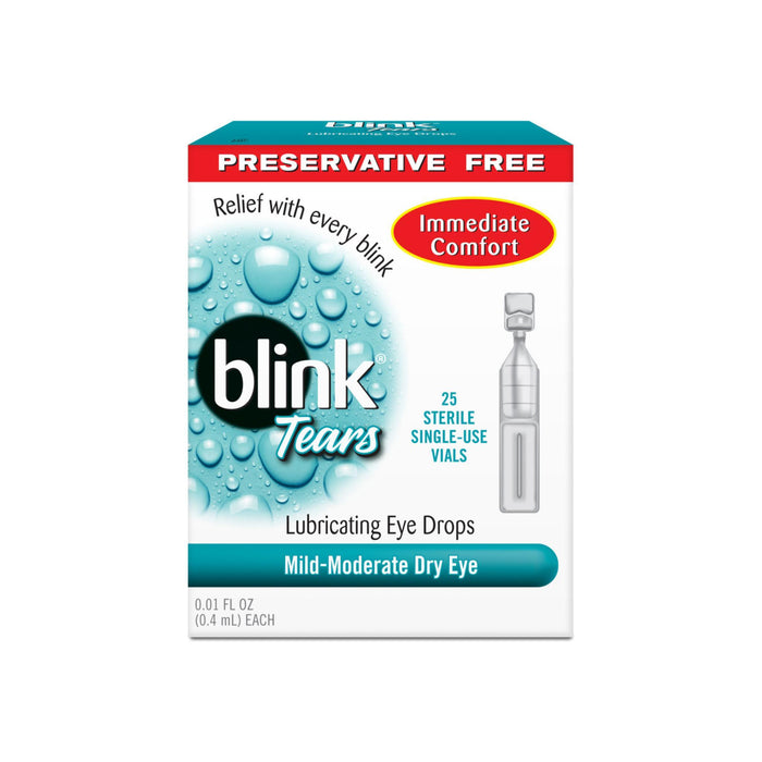 blink Tears Lubricating Eye Drops Mild-Moderate Dry Eye 25 Each
