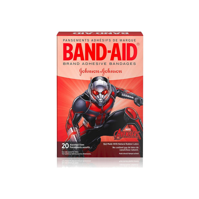 BAND-AID Marvel Avengers Children's Adhesive Bandages, Assorted Characted & Sizes, Colors May Vary 20 ea