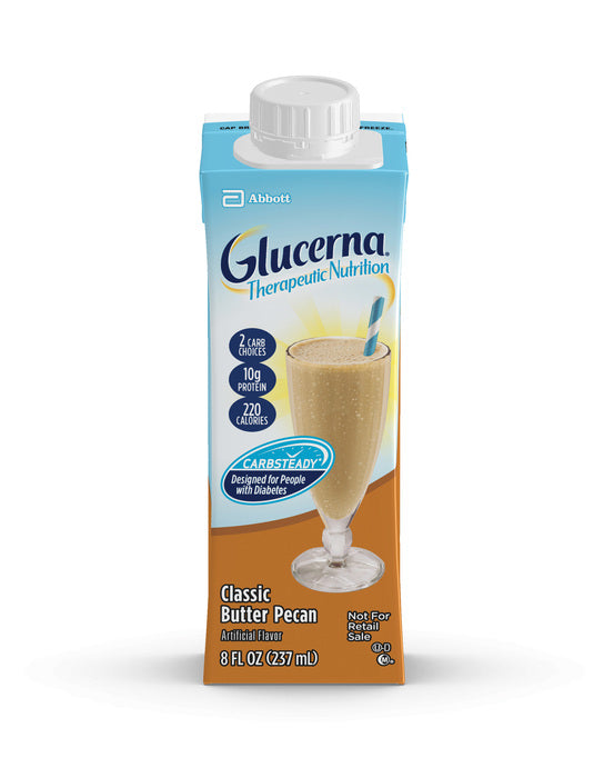 Glucerna Diabetes Nutritional Shake, Classic Butter Pecan, 8 oz case of 12