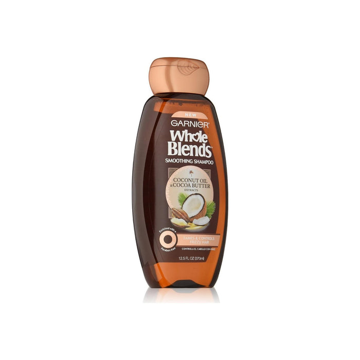 Garnier Whole Blends Smoothing Shampoo, Coconut Oil & Cocoa Butter Extracts 12.50 oz