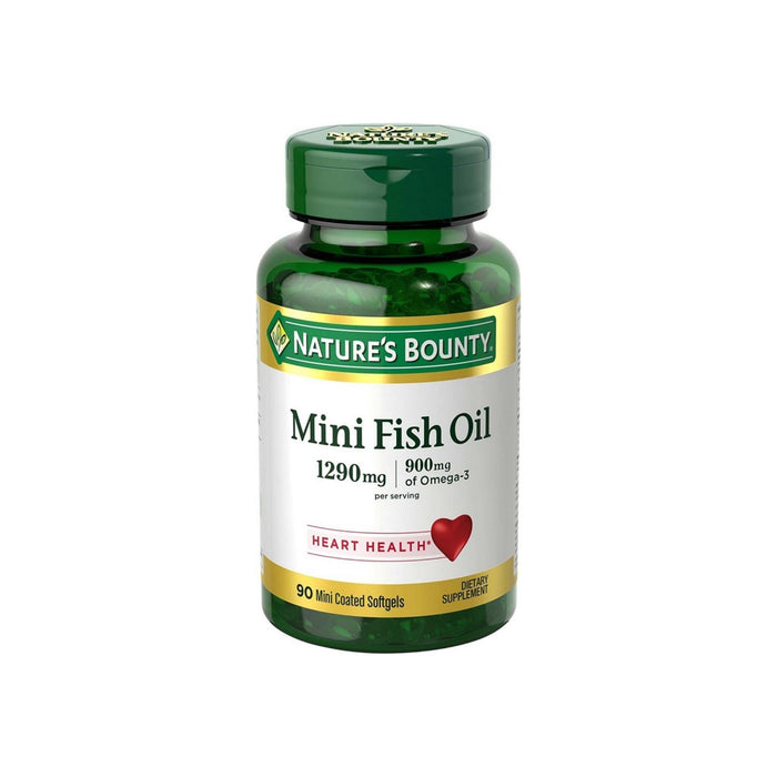 Nature's Bounty Mini Fish Oil Softgels 1290 mg 90 ea