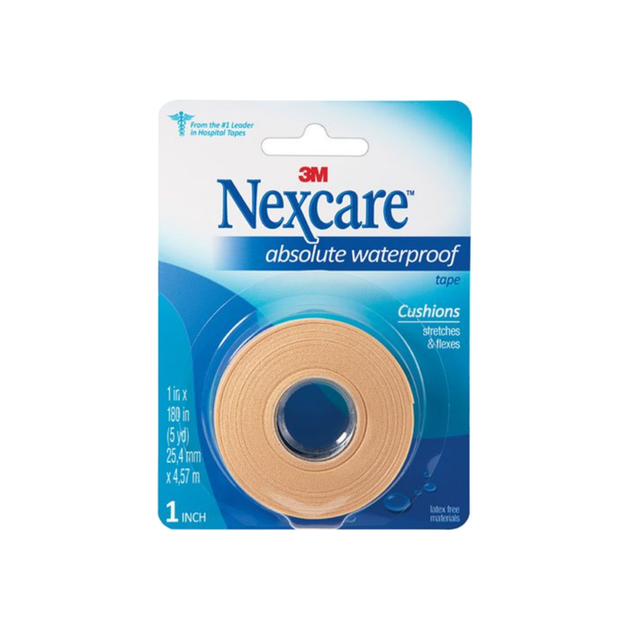 Nexcare Absolute Waterproof Tape 1 Inch X 5 Yards, 1ea