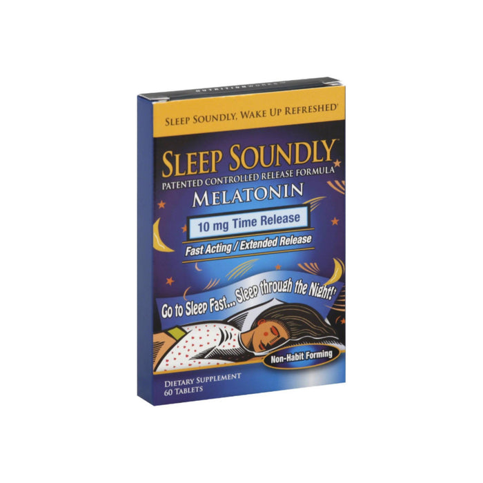 Sleep Soundly Melatonin 10mg Time Release Tablets 60 ea