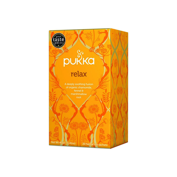 Pukka Relax Organic Chamomile, Fennel & Marshmallow Root Tea, Relax 20 ea