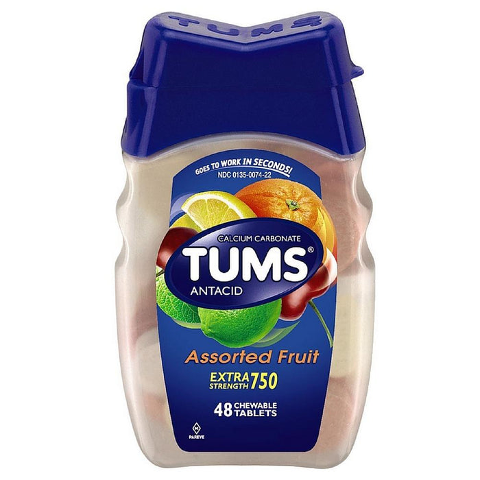 TUMS Extra Strength Antacid/Calcium, Assorted Fruits 48 ea