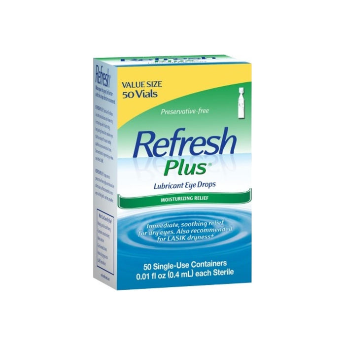 REFRESH PLUS Lubricant Eye Drops Single-Use Containers 50 Each