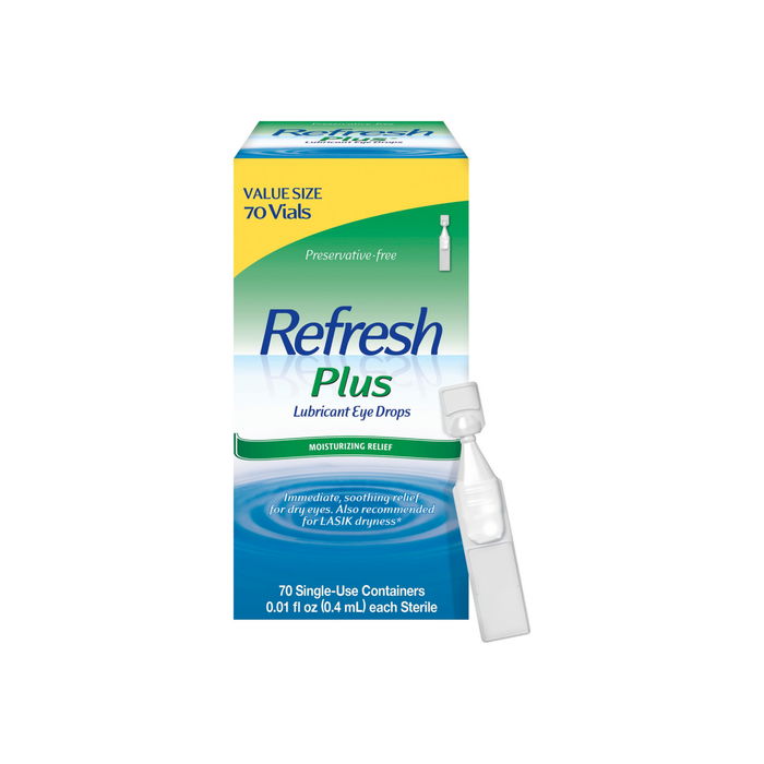 REFRESH PLUS Lubricant Eye Drops Single-Use Containers 70 Each