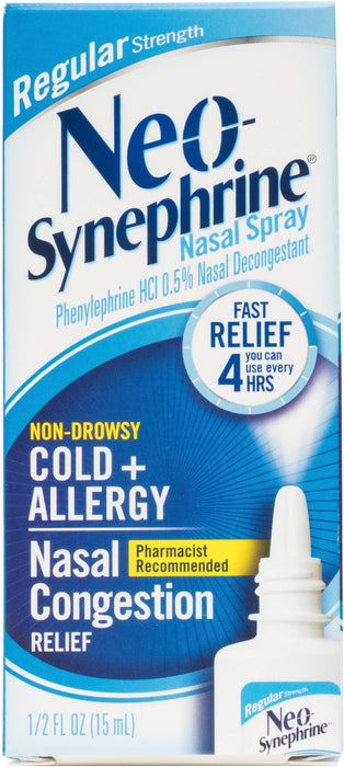Neo-Synephrine Nasal Decongestant Spray Regular Strength 0.50 oz