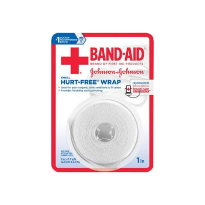 JOHNSON & JOHNSON Band-Aid First Aid Hurt-Free Wrap 1 Inch X 2.3 Yards 2.30 Yards