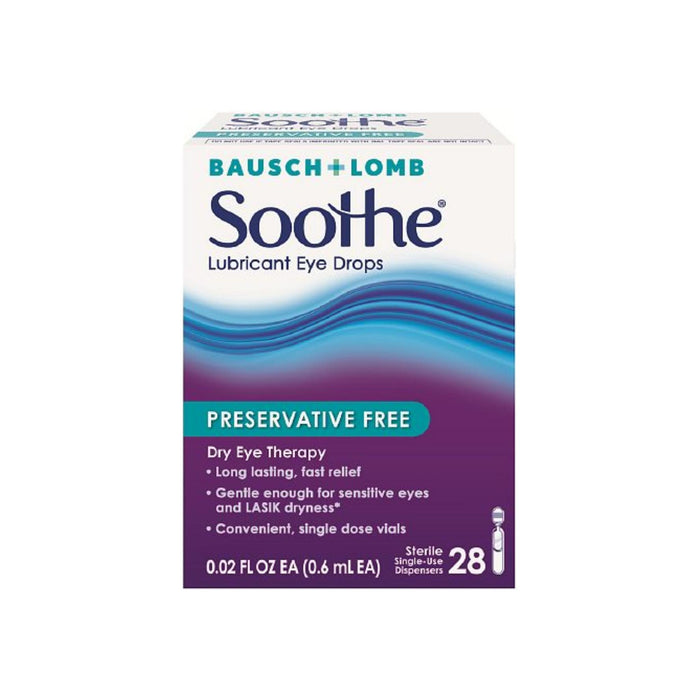 Bausch & Lomb Soothe Lubricant Eye Drops Single-Use Dispensers 28 Each