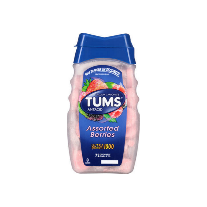 TUMS Ultra 1000 Tablets Assorted Berries 72 Tablets