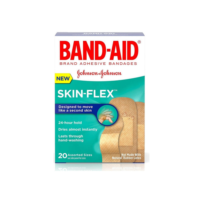 BAND-AID Skin-Flex Adhesive Bandages, Assorted Sizes 20 ea