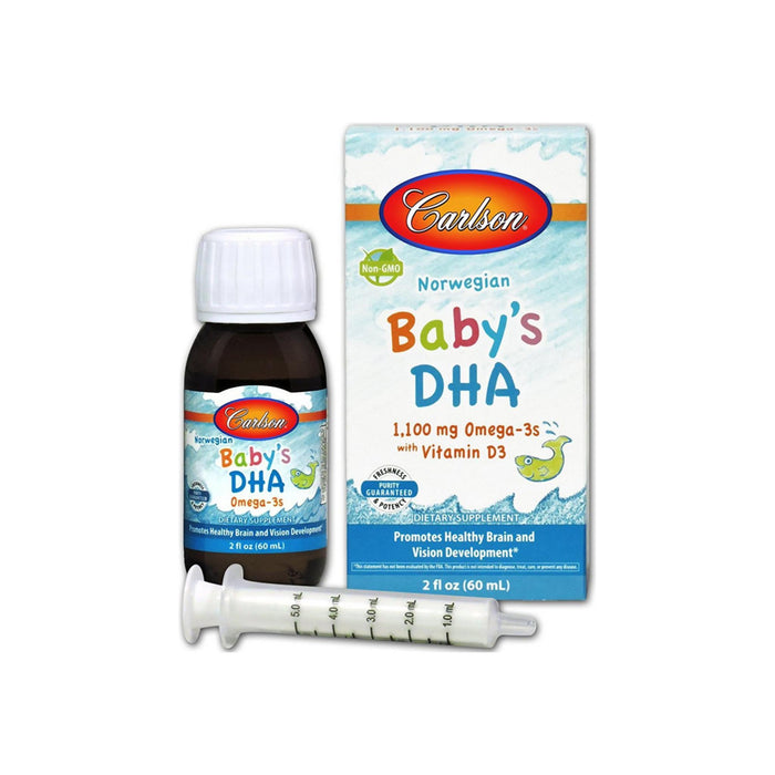 Carlson Labs Norwegian Baby's DHA 1,100 mg Omega-3s with Vitamin D3 2 oz