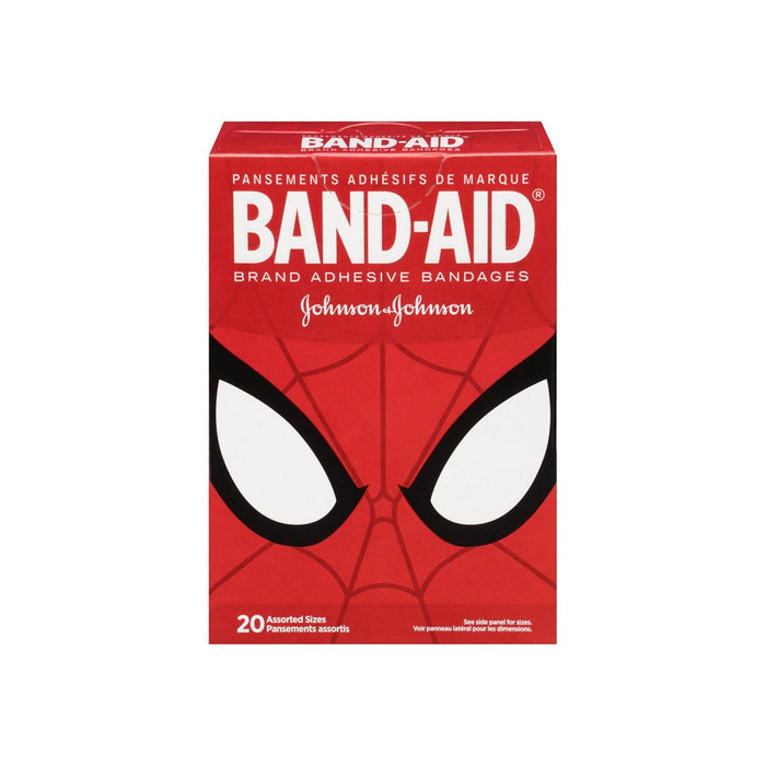 BAND-AID Marvel Spiderman Adhesive Bandages, Assorted Sizes 20 ea