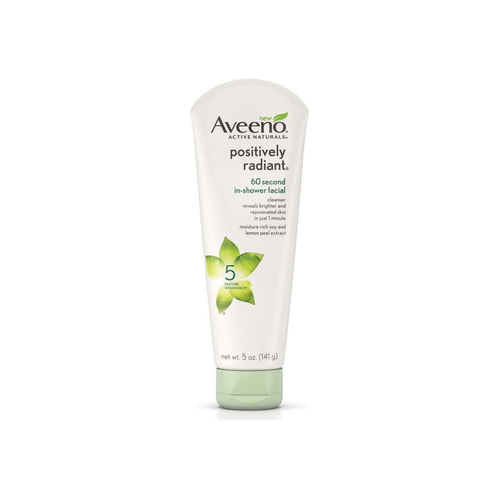Aveeno Active Naturals Positively Radiant 60 Second In-Shower Facial Cleanser 5 oz