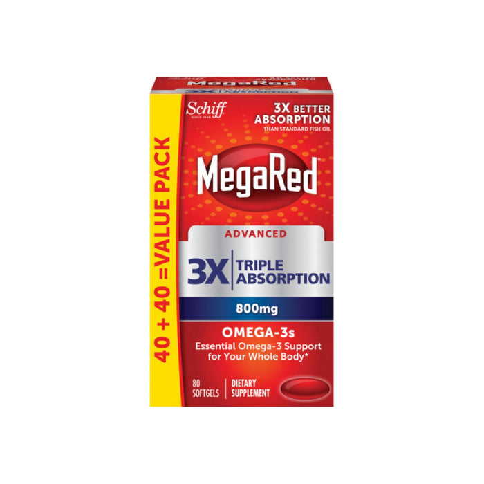 Megared Advanced Triple Absorption Omega-3 Softgels 800 mg 80 ea