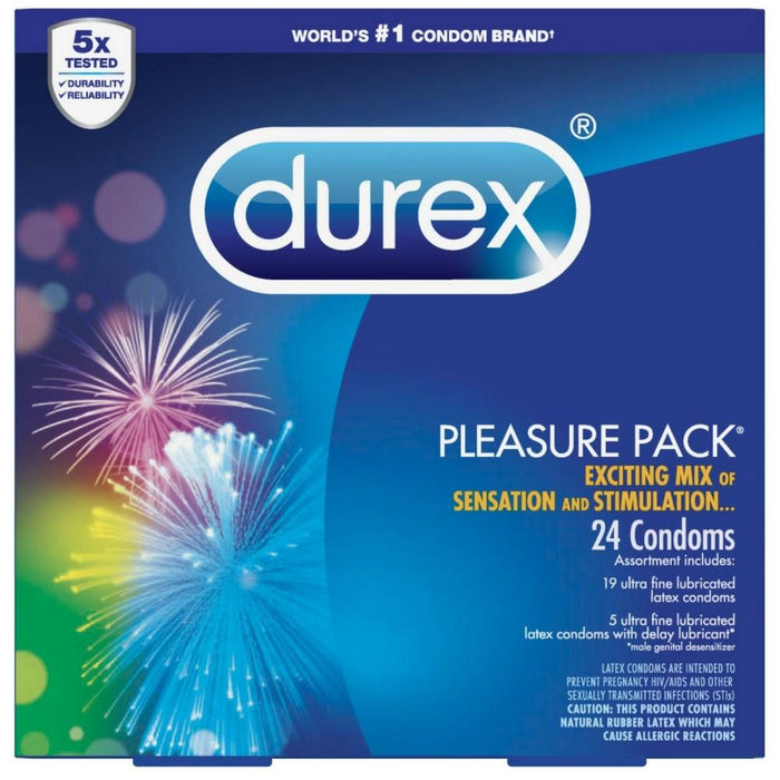 Durex Pleasure Pack Condom, 24 ct