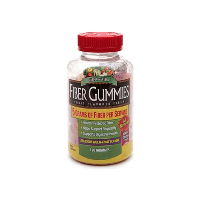 Garden Greens Fiber Gummies Fruit Flavored Fiber Dietary Supplement 120 Each