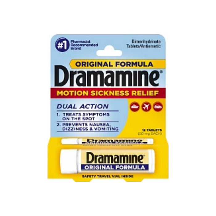Dramamine Motion Sickness Relief, Original Formula, Tablets 12 ea