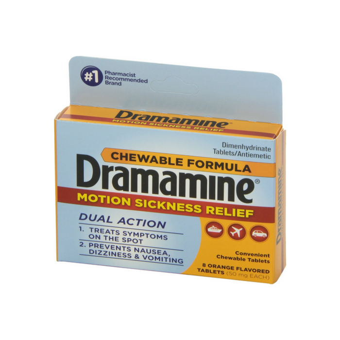 Dramamine Motion Sickness Relief Chewable Tablets 8 ea