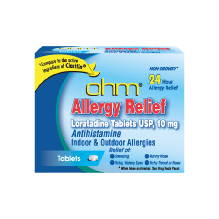 ohm Loratadine Usp 10 mg Allergy Relief Tablets 10 ea