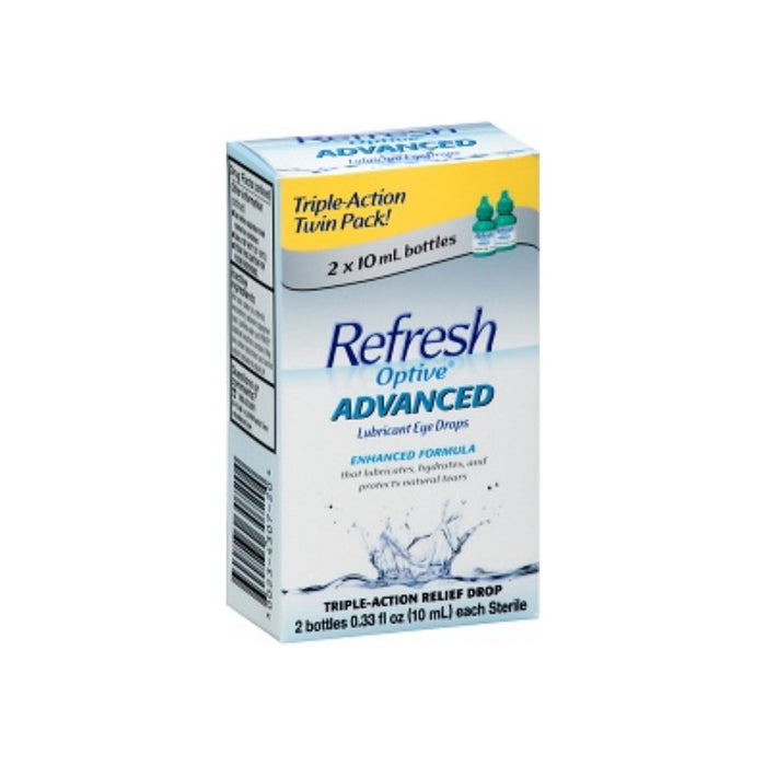 REFRESH Optive Advanced Lubricant Eye Drops 0.66 fl oz (2 x 0.33 fl oz)