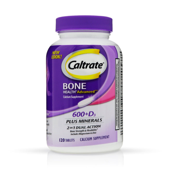 Caltrate Calcium & Vitamin D Plus Minerals, 600+D3 120 Tablets