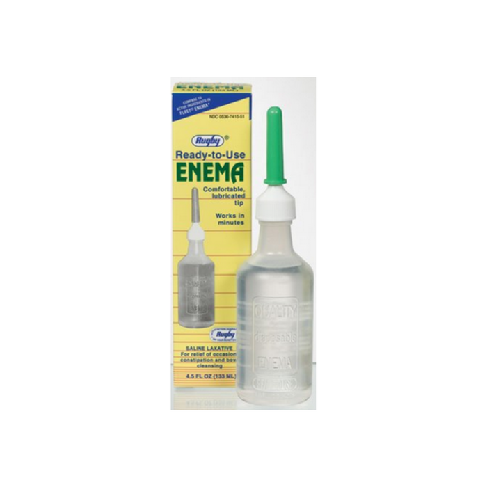 Rugby Disposable Enema Saline Laxative 4.5 oz