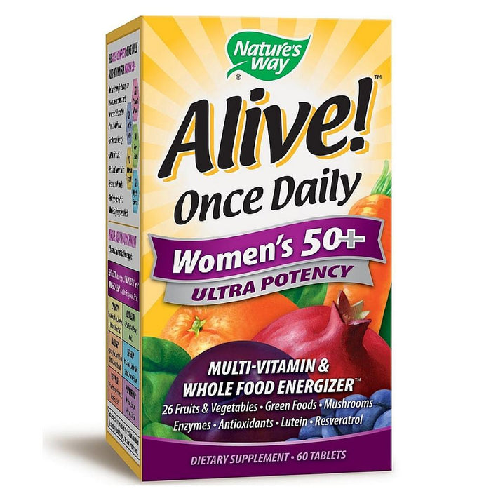 Nature's Way Alive! Once Daily Women's 50+ Ultra Potency Multivitamin & Whole Food Energizer Tablets 60 ea